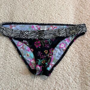 Swimsuit Bikini, Black/Pink/Teal, Floral & Zebra Size 8 By Lascana Venus